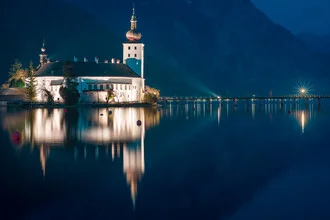 Photo art by Martin Wasilewski: castle reflected in the Traunsee lake