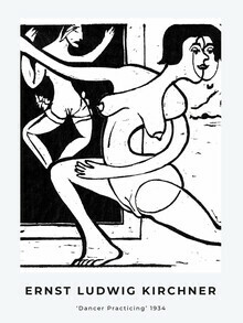 Art Classics, Dancer Practicing (by Ernst Ludwig Kirchner (Germany, Europe)