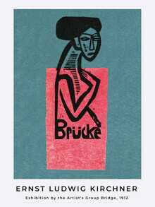 Art Classics, Exhibition poster of the artist's group Brücke by Ernst Ludwig Kirchner - Germany, Europe)