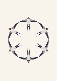 Illustration by Maja Modén: minimalist swallow pattern