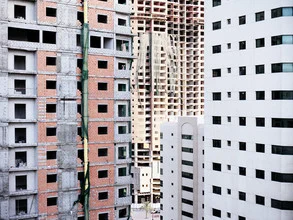 Photo art by Florian Büttner: close-up of modern facades in Dubai