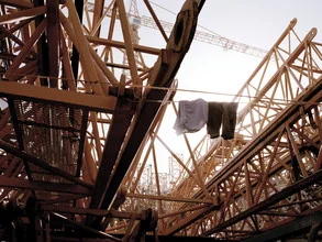 Photo art by Florian Büttner: underwear in soft colors, gentle play of light