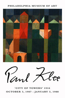 Art Classics, City of Towers - Paul Klee Ausstellungsposter