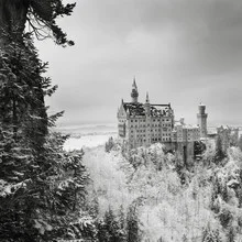 Photo art by Ronny Behnert: Winter landscape featuring Neuschwanstein Castle
