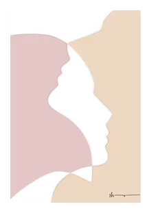Abstract illustration featuring silhouettes and chakra motifs, conveying a calm mood.