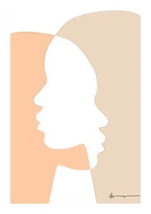 Illustration by Shankar Ramakrishnan: modern silhouettes in yoga poses