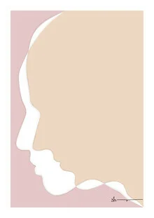 Wall art: stylish silhouette of a woman in yoga pose, minimalistic representation