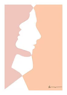 Abstract illustration by Shankar Ramakrishnan: stylized women and chakra symbols.