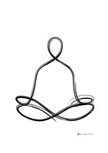 Illustration by Shankar Ramakrishnan: stylized silhouette in a meditative pose