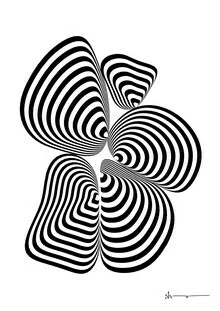 Wall art featuring an abstract design that conveys inner peace and focus.