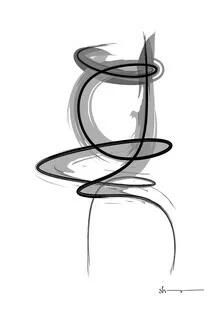 Abstract illustration featuring gentle spirals and strokes, radiating calmness.
