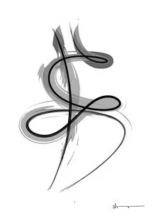 Abstract illustration by Shankar Ramakrishnan: spiral strokes in soft colors