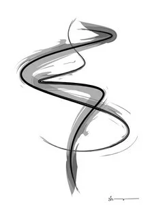 Illustration by Shankar Ramakrishnan: spiral strokes in soft, flowing ink colors
