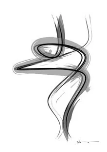 Illustration featuring spiral strokes in soft colors