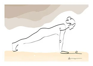 Illustration by Shankar Ramakrishnan: yoga pose in minimalist style