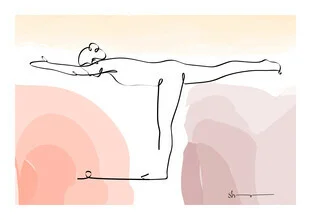 Illustration by Shankar Ramakrishnan: Human anatomy in a yoga pose