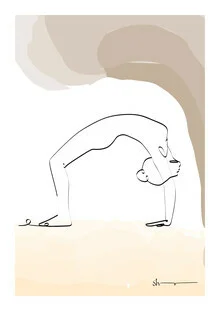 Illustration by Shankar Ramakrishnan: upward bow pose in yoga.