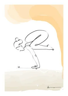 Illustration by Shankar Ramakrishnan: Crow pose in yoga