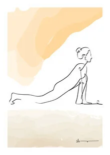 Illustration by Shankar Ramakrishnan: Equestrian Pose in a calming, minimalist style