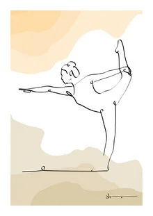 Illustration by Shankar Ramakrishnan: calming yoga pose in vibrant colors