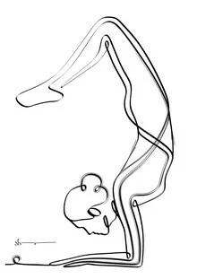 Illustration by Shankar Ramakrishnan: calming yoga pose in vibrant colors