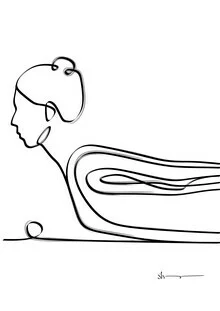 Wall art by Shankar Ramakrishnan: abstract representation of the locust pose