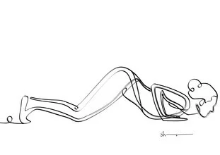 Illustration by Shankar Ramakrishnan: abstract depiction of yoga poses