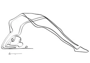 Illustration by Shankar Ramakrishnan: relaxed body pose in yoga