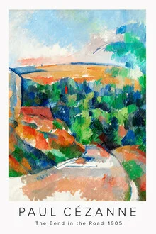 Illustration by Paul Cézanne: a calm bend in the road depicted in soft colors