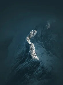 Photo art by Fabian Huebner: gentle light over misty mountains