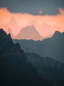 Photo art by Fabian Huebner: gentle mountain landscape with mist and clouds