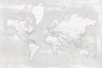 Rosana Laiz García, Detailed world map Maeli warm (Spanien, Europa)