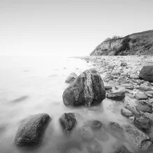 Photo art by Dennis Wehrmann: gentle coastal landscape with fog at the Baltic Sea beach