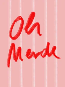 Wall art by Ute Arnold: humorous illustration featuring a playful quote