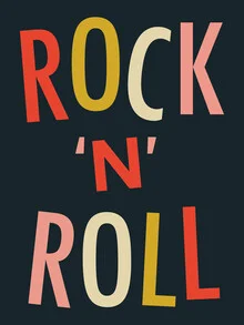 Wall art featuring colorful typography elements expressing joy and movement.