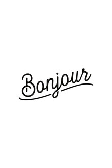 Typo Art, Bonjour Black on White I (Germany, Europe)