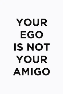 Funny illustration by Typo Art: Humorous ego depicted with typographic elements