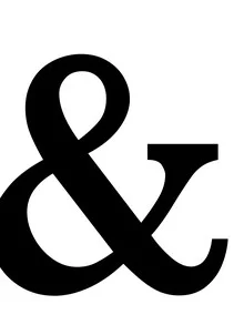 Illustration by Typo Art: stylish typography in black and white.