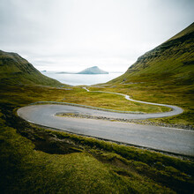 Franz Sussbauer, Scenic road on Faroer Islands I (Faroe Islands, Europe)