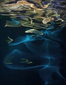 Abstract photo art featuring gentle waves and light reflections on water