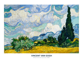 Art Classics, Exhibition poster Wheat Field with Cypresses by Vincent van Gogh