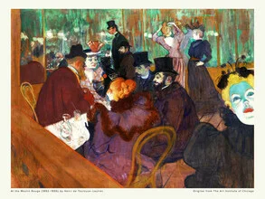 Illustration by Henri de Toulouse-Lautrec: people at the Moulin Rouge