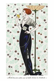 Illustration by George Barbier: elegant evening gowns in Art Deco style