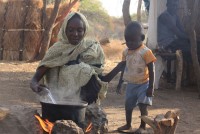 Relief supplies for Sudanese refugees