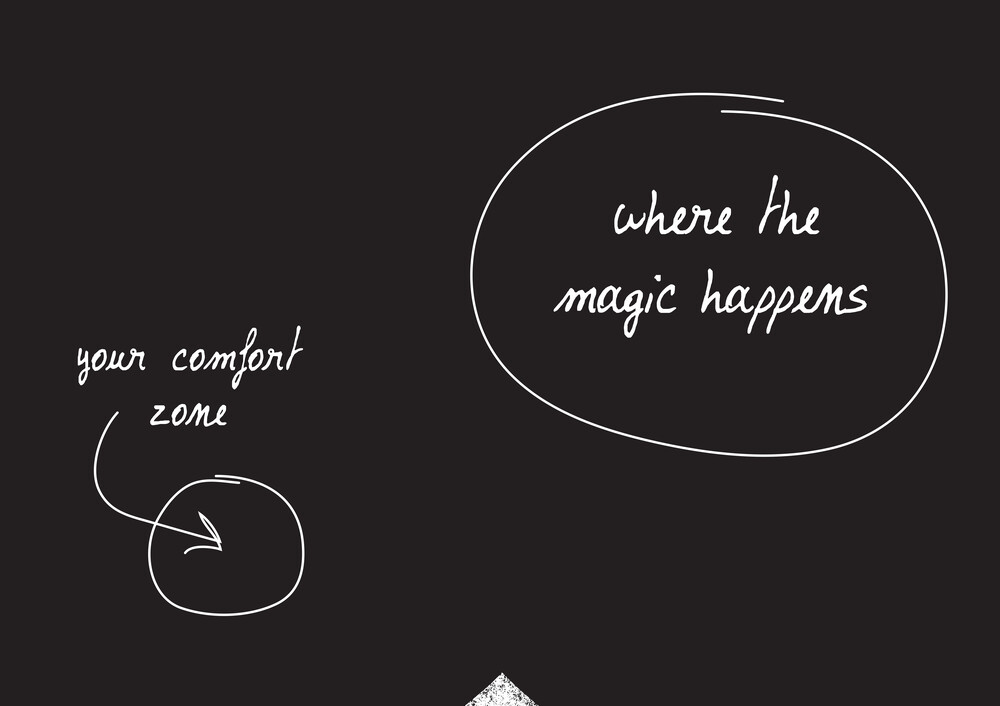 The Quote - 'Comfort zone. Where the magic happens.' | Photocircle.net